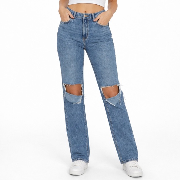 Garage Denim - < Garage Vintage Straight Distressed Jeans >